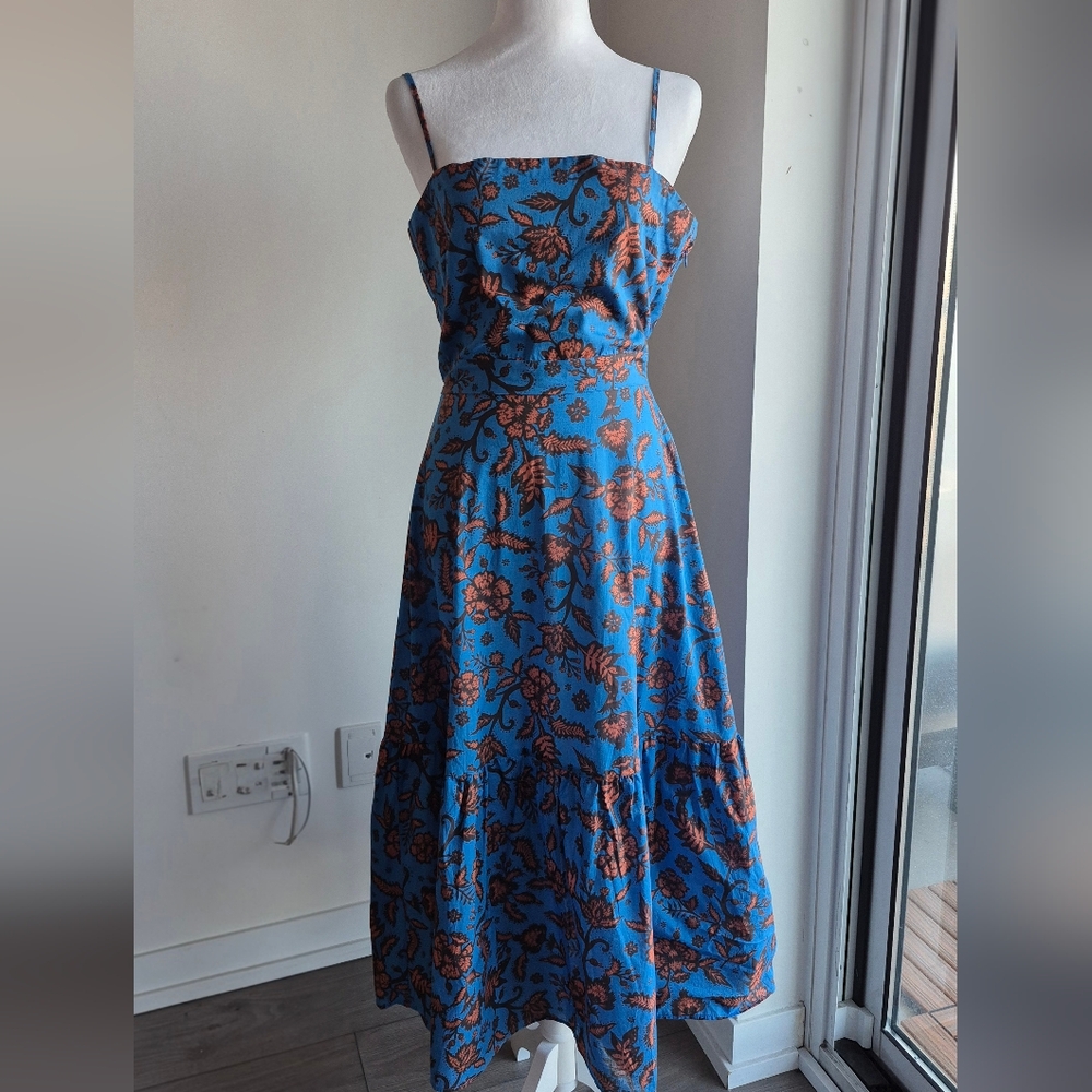 Baukjen Tammy Organic Dress In Blue Bold Capri Size 10 (UK) - Picture 4 of 9